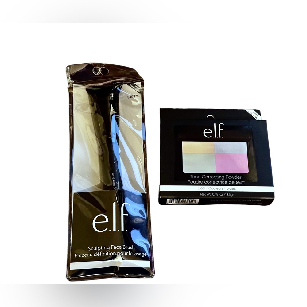 NWT e.l.f. Tone correcting powder. And sculpting brush.